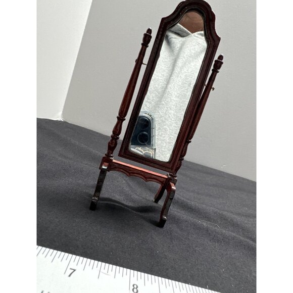 Miniature Vintage Mirror Ceramic Pitcher Tapestry Bag Candles Set Chamber Pot Va - Picture 11 of 13